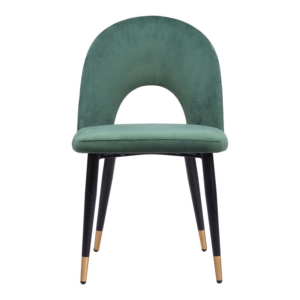 Silla Comercial para Hotel - ZUO MENLO - Varios Colores - Asiento y Respaldo Tapizados en Tela Tipo Terciopelo - 109875 - Zuo - NOGAL BEAT - Silla Comercial Interior