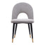 Silla Comercial para Hotel - ZUO MENLO - Varios Colores - Asiento y Respaldo Tapizados en Tela Tipo Terciopelo - 109874 - Zuo - NOGAL BEAT - Silla Comercial Interior