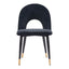 Silla Comercial para Hotel - ZUO MENLO - Varios Colores - Asiento y Respaldo Tapizados en Tela Tipo Terciopelo - 109873 - Zuo - NOGAL BEAT - Silla Comercial Interior