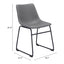 Silla Comercial para Hotel - ZUO SMART - Varios Colores - Asiento y Respaldo Tapizados en Piel Sintética - 101995 - Zuo - NOGAL BEAT - Silla Comercial Interior