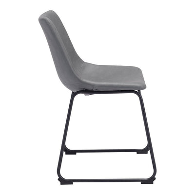 Silla Comercial para Hotel - ZUO SMART - Varios Colores - Asiento y Respaldo Tapizados en Piel Sintética - 101995 - Zuo - NOGAL BEAT - Silla Comercial Interior
