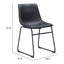 Silla Comercial para Hotel - ZUO SMART - Varios Colores - Asiento y Respaldo Tapizados en Piel Sintética - 109648 - Zuo - NOGAL BEAT - Silla Comercial Interior