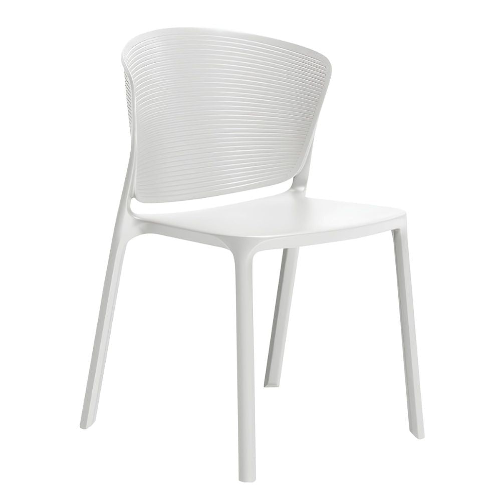 Silla comercial Albar AR-404 de polipropileno con base antiderrapante para restaurante
