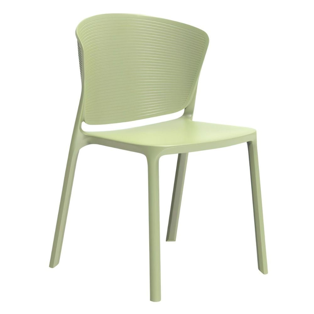 Silla comercial Albar AR-404 de polipropileno con base antiderrapante para restaurante