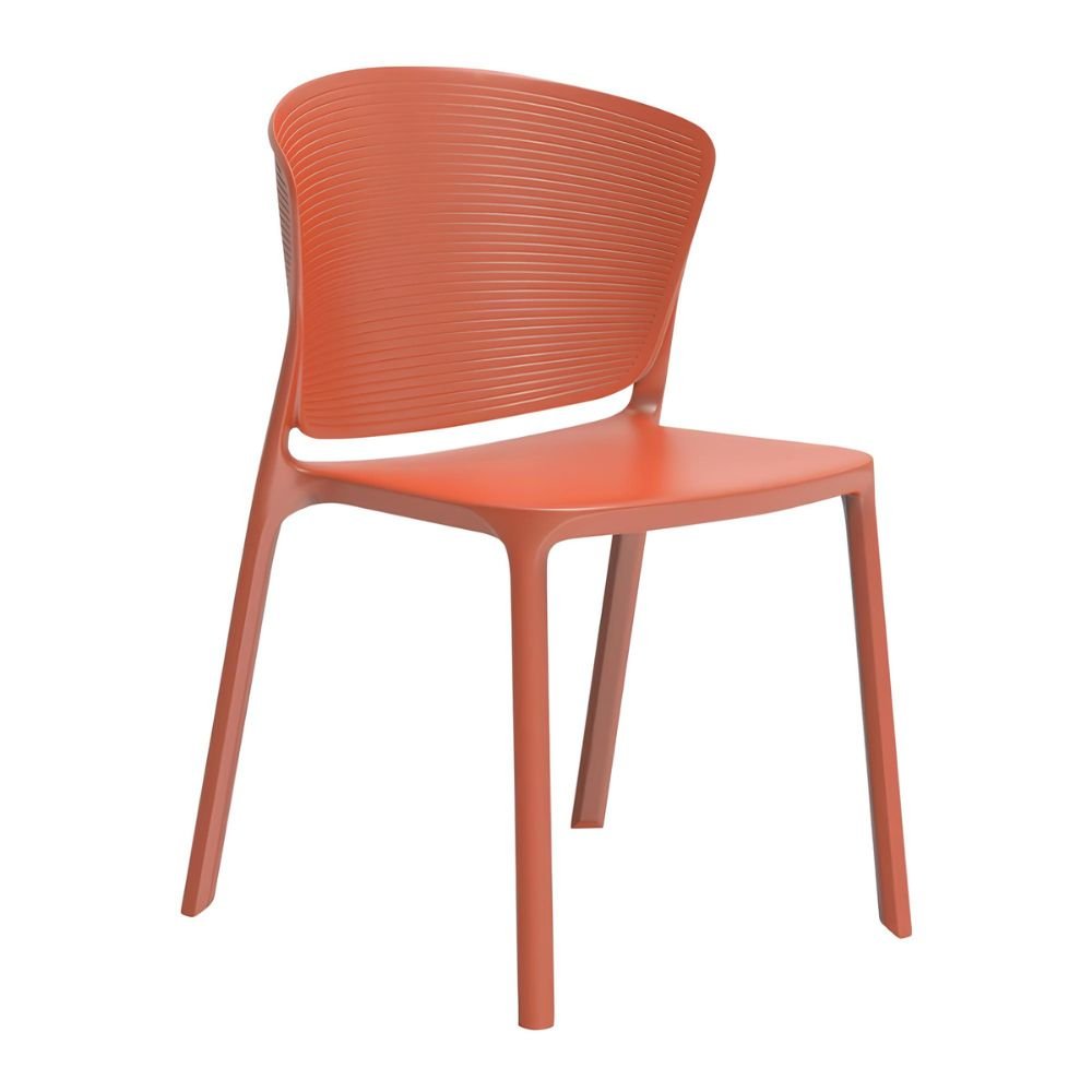 Silla comercial Albar AR-404 de polipropileno con base antiderrapante para restaurante