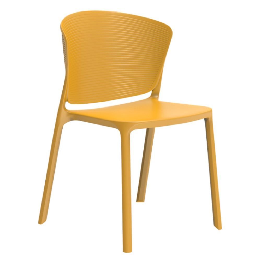 Silla comercial Albar AR-404 de polipropileno con base antiderrapante para restaurante