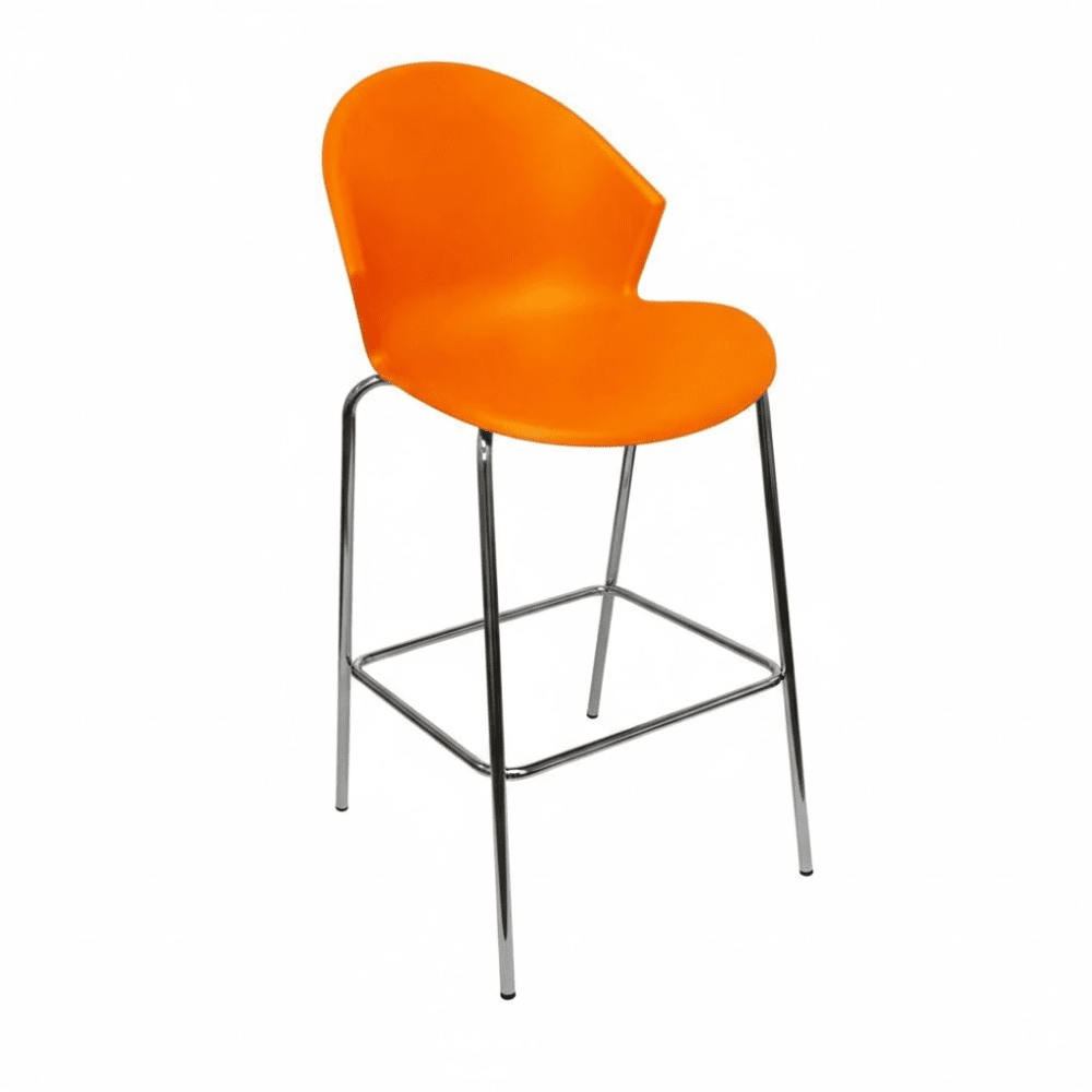 Silla comercial Albar PL-51 de polipropileno con estructura tubular de acero estibable