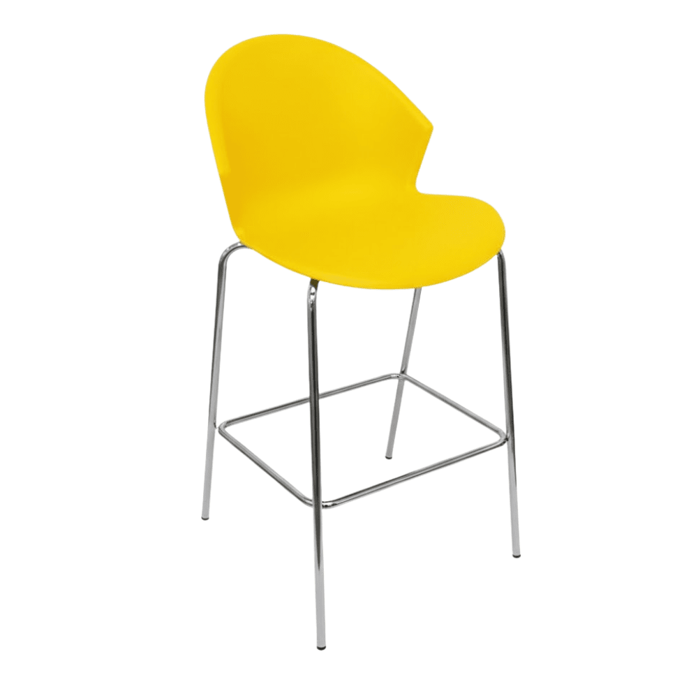 Silla comercial Albar PL-51 de polipropileno con estructura tubular de acero estibable