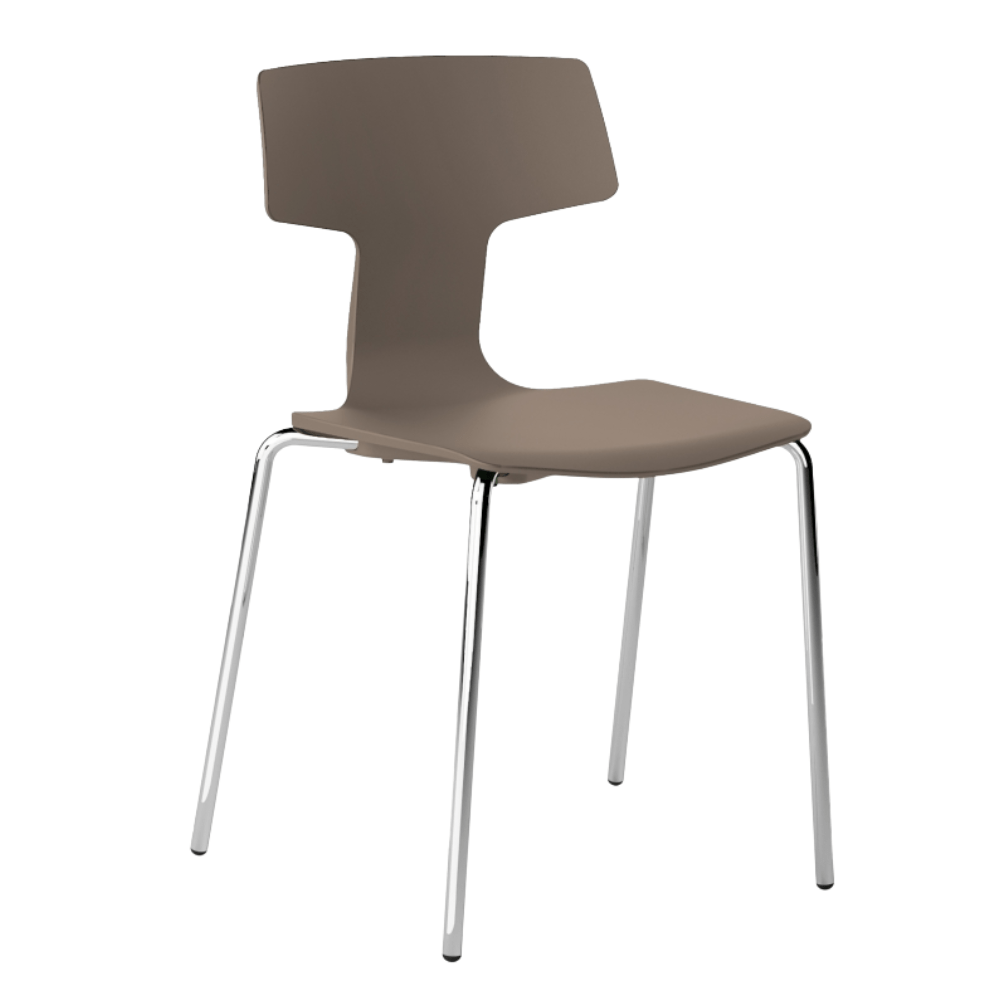 Silla Comercial para Restaurante - COLOS SPLIT 1 - Varios Colores - Asiento y Respaldo en Polipropileno - SPLIT 1 - Colos - NOGAL BEAT - Sillas