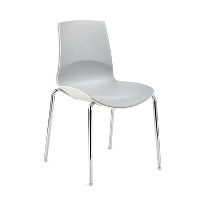Silla Comercial para Restaurante - INFINITI NOW - Sin Brazos - Varios Colores - Asiento y Respaldo en Polipropileno - 110-11200-GRP-ESP - Infiniti - NOGAL BEAT - Silla Comercial Interior