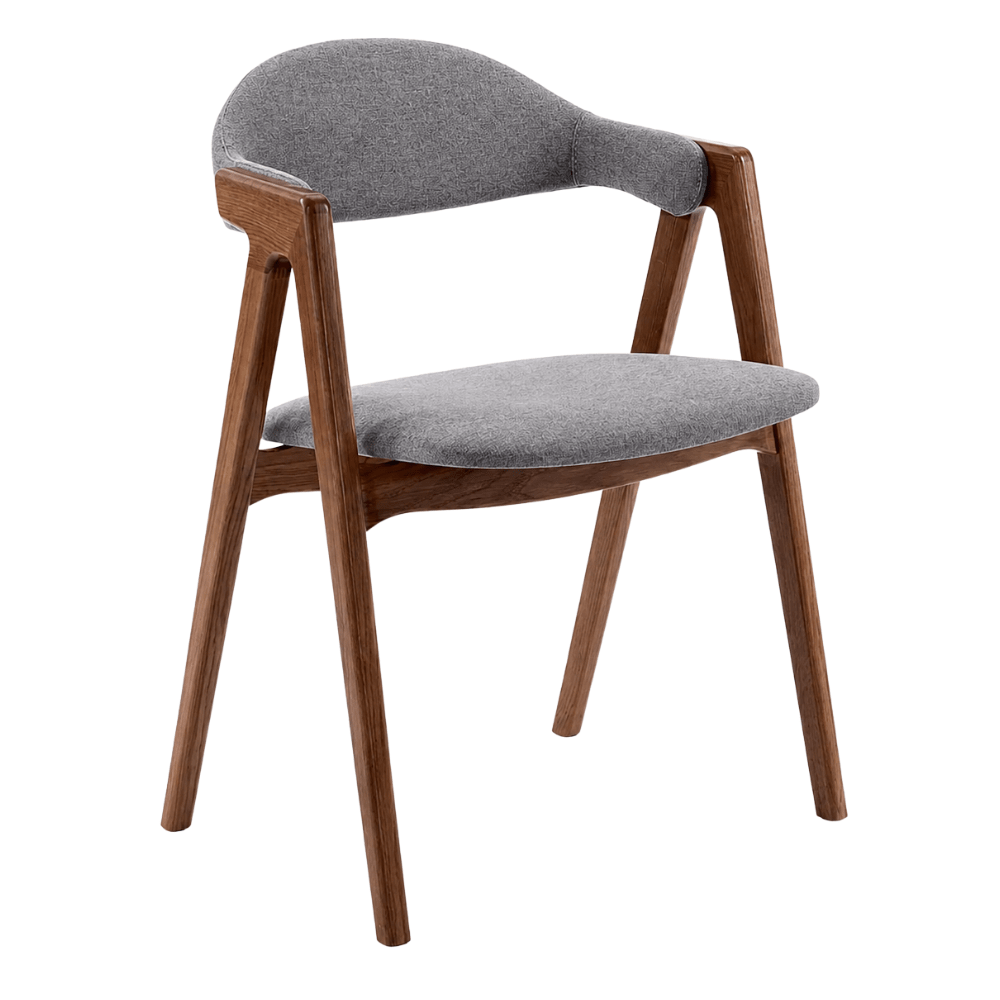 Silla Comercial para Restaurante - LABENZE LOLA - Madera de Haya - Asiento y Respaldo Tapizado - 162-4360T-NOG-000 GRADO 0 - Labenze - NOGAL BEAT - Silla Comercial Interior