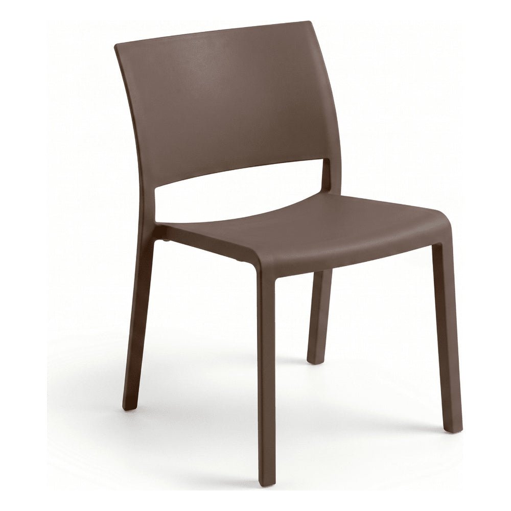 Silla Comercial para Restaurante Protección UV - RESOL FIONA - Varios Colores - Asiento y Respaldo en Polipropileno - 00770 - Resol - NOGAL BEAT - Silla Comercial Exterior