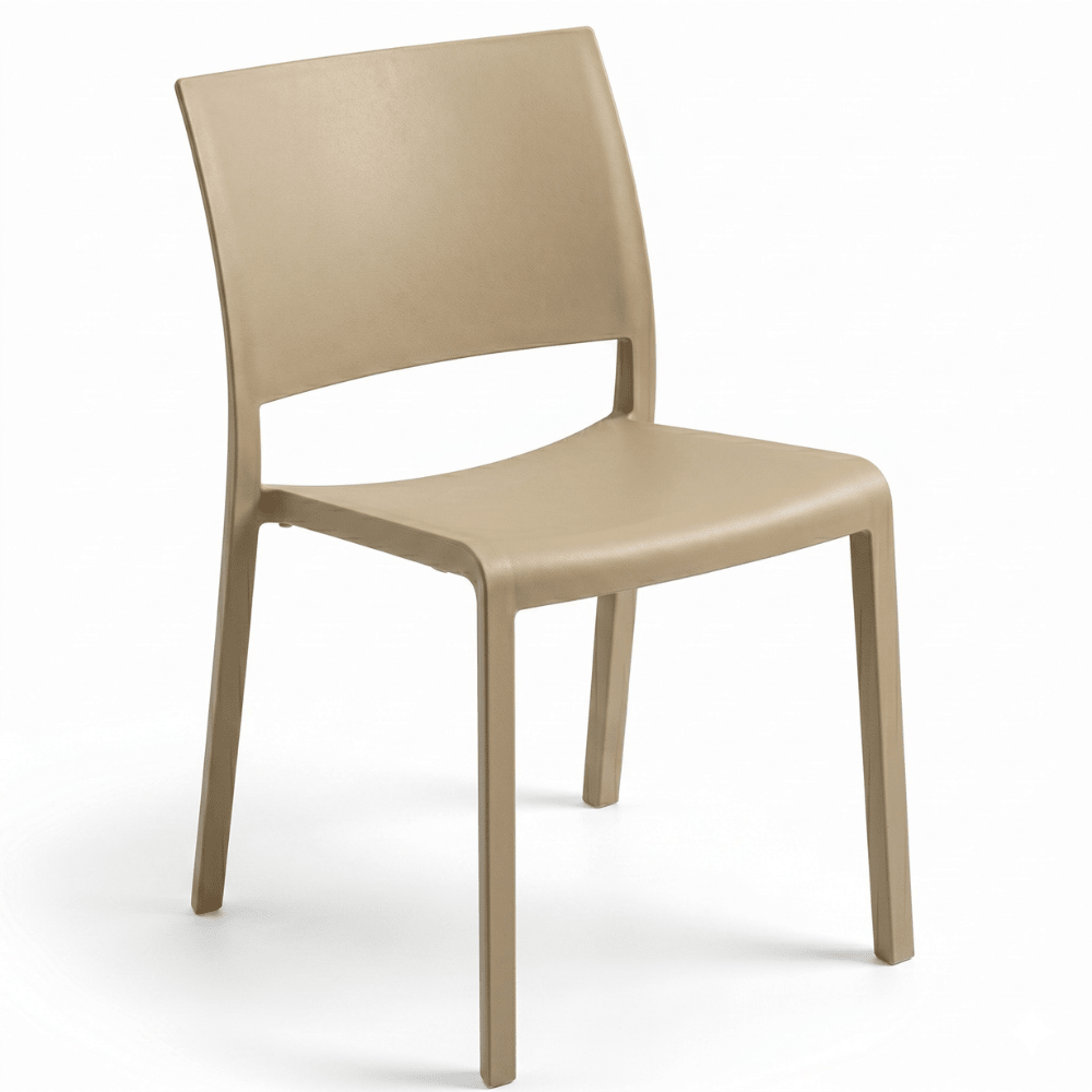 Silla comercial Resol Fiona de fibra de vidrio con polipropileno, apilable para restaurante
