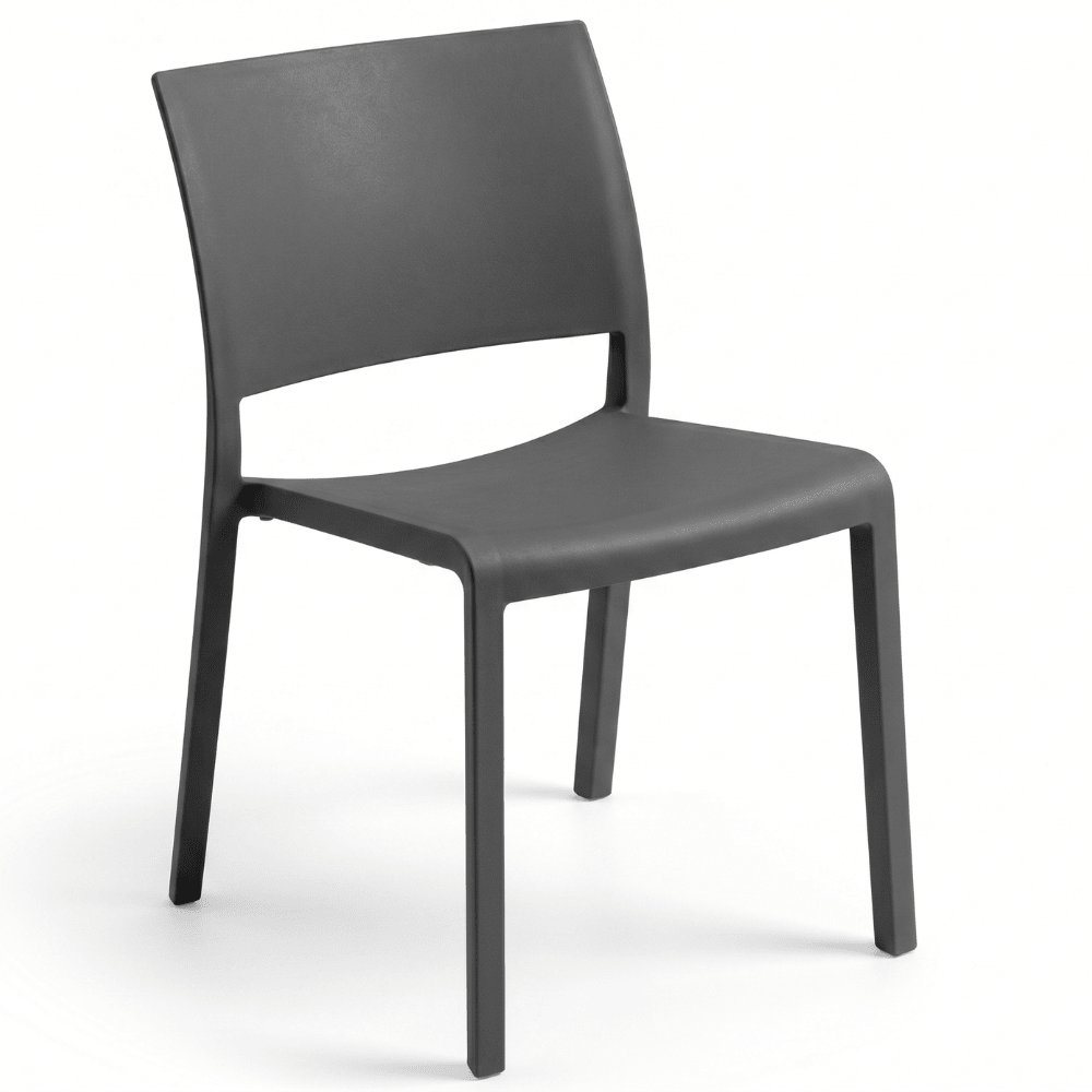 Silla comercial Resol Fiona de fibra de vidrio con polipropileno, apilable para restaurante