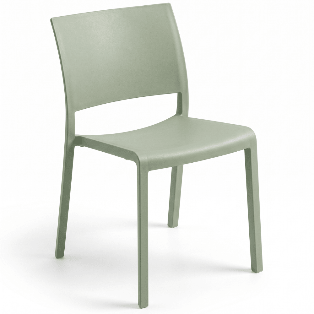Silla comercial Resol Fiona de fibra de vidrio con polipropileno, apilable para restaurante