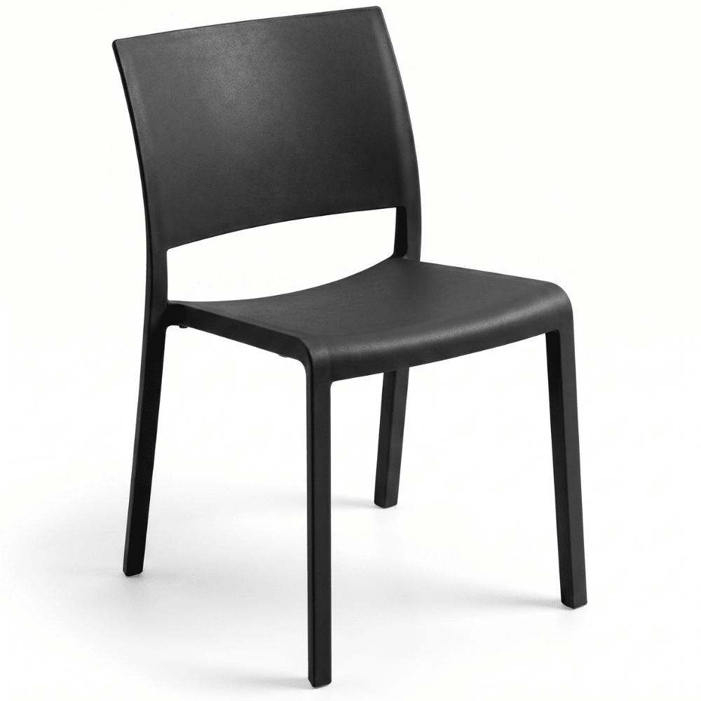 Silla comercial Resol Fiona de fibra de vidrio con polipropileno, apilable para restaurante