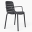 Silla comercial Resol Gina Armchair de polipropileno con fibra de vidrio y brazos para exterior