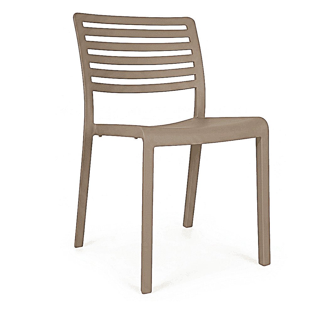 Silla Comercial para Restaurante Protección UV - RESOL LAMA - Varios Colores - Asiento y Respaldo en Polipropileno - 01336 - Resol - NOGAL BEAT - Silla Comercial Exterior