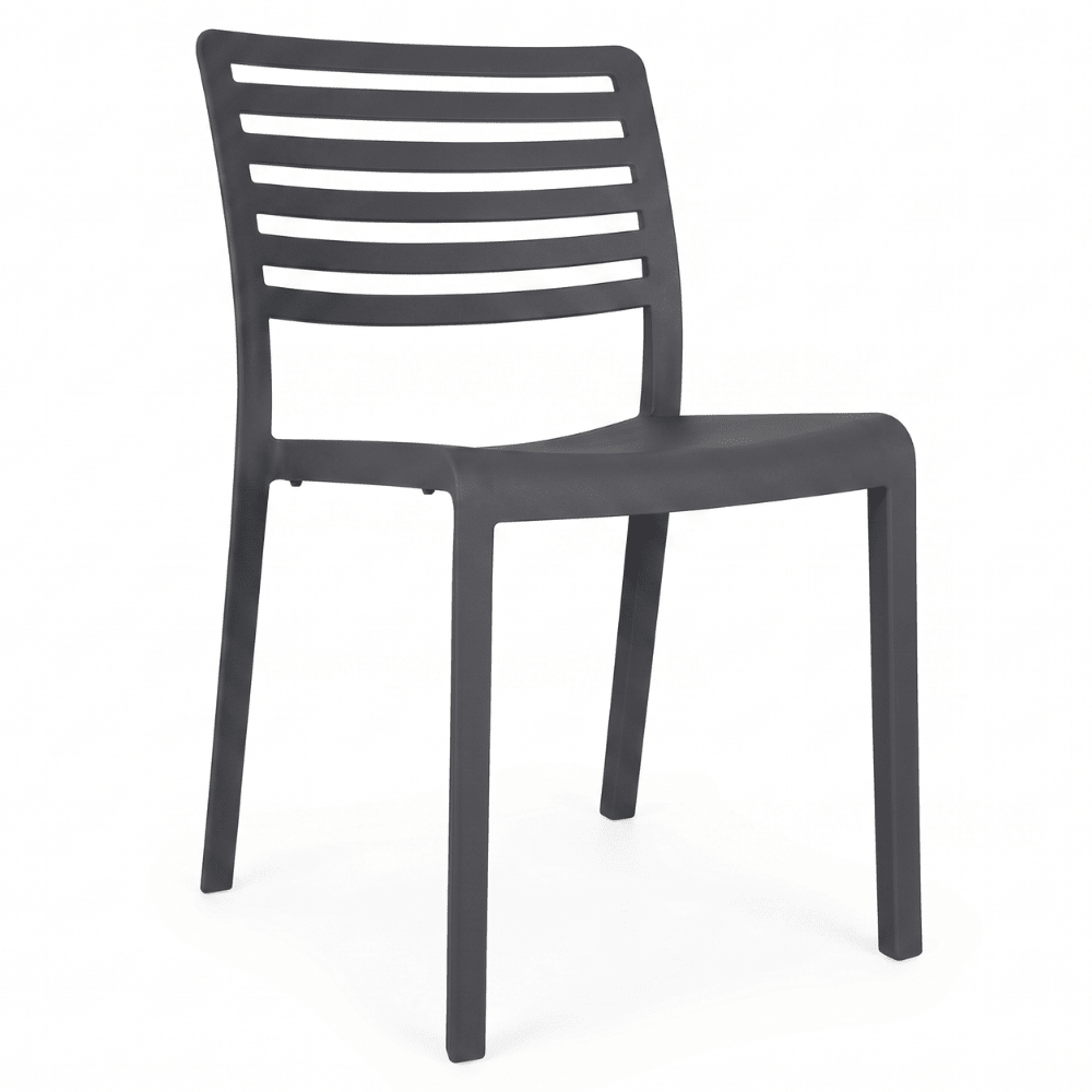 Silla comercial Resol Lama de polipropileno con fibra de vidrio, apilable para exterior