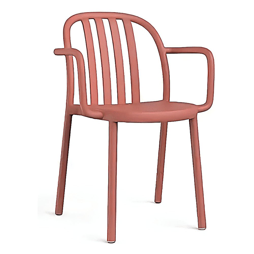 Silla Comercial para Restaurante Protección UV - RESOL SUE ARMCHAIR - Varios Colores - Asiento y Respaldo en Polipropileno - 05178 - Resol - NOGAL BEAT - Silla Comercial Exterior