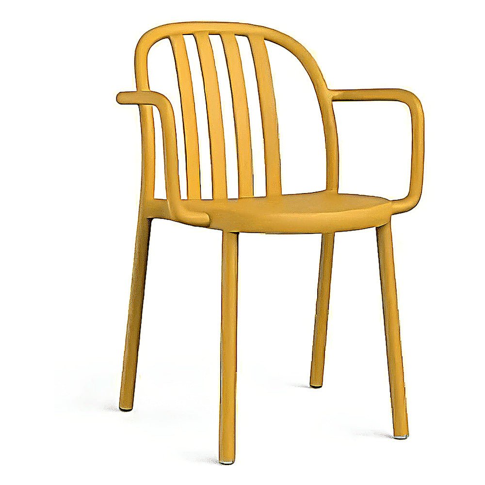 Silla Comercial para Restaurante Protección UV - RESOL SUE ARMCHAIR - Varios Colores - Asiento y Respaldo en Polipropileno - 05177 - Resol - NOGAL BEAT - Silla Comercial Exterior
