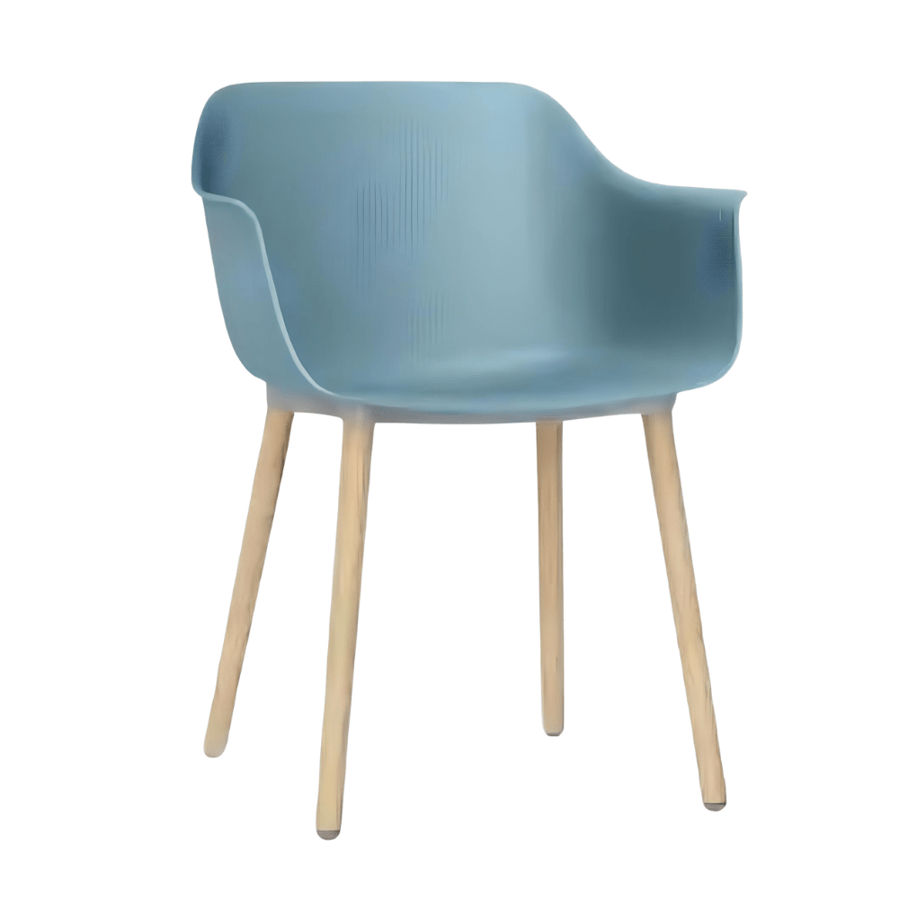 Silla Comercial para Restaurante - RESOL SHAPE MADERA - Varios Colores - Asiento y Respaldo en Polipropileno - 5313 - Resol - NOGAL BEAT - Sillas