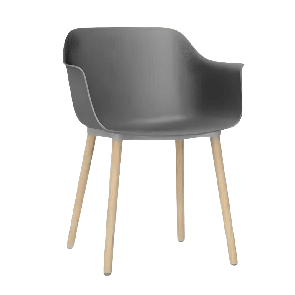 Silla Comercial para Restaurante - RESOL SHAPE MADERA - Varios Colores - Asiento y Respaldo en Polipropileno - 5312 - Resol - NOGAL BEAT - Sillas