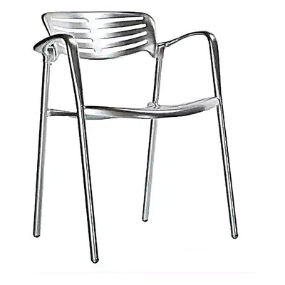 Silla Comercial para Restaurante - RESOL TOLEDO - Varios Colores - Asiento y Respaldo en Aluminio - 70000 - Resol - NOGAL BEAT - Silla Comercial Interior