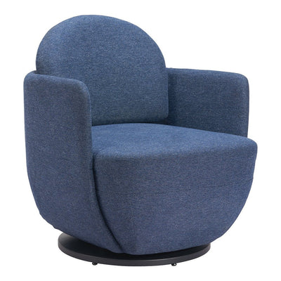 Silla Comercial para Restaurante - ZUO BANT - Azul - Asiento y Respaldo Tapizados en Tejido Texturizado - 110015 - Zuo - NOGAL BEAT - Silla Comercial Interior