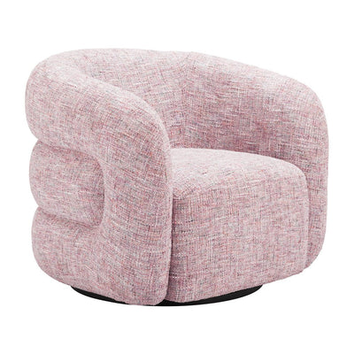 Silla Comercial para Restaurante - ZUO REFINE - Rosa Tweed - Asiento y Respaldo Tapizados en Tejido Texturizado - 110846 - Zuo - NOGAL BEAT - Silla Comercial Interior