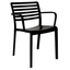 Silla comercial Resol Lama Armchair con brazos, de fibra de vidrio con polipropileno para terraza