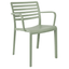 Silla comercial Resol Lama Armchair con brazos, de fibra de vidrio con polipropileno para terraza