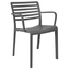 Silla comercial Resol Lama Armchair con brazos, de fibra de vidrio con polipropileno para terraza