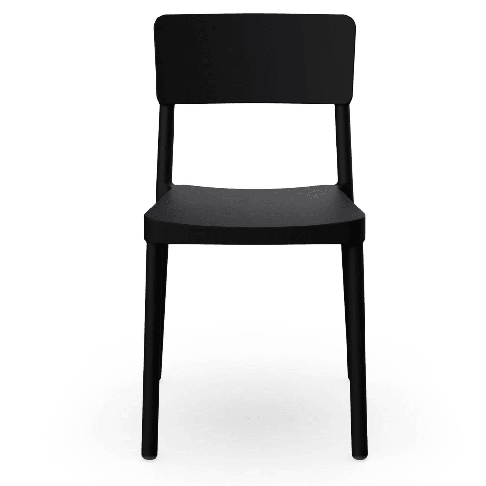 Silla comercial Resol Lisboa de fibra de vidrio con polipropileno, apilable para terraza