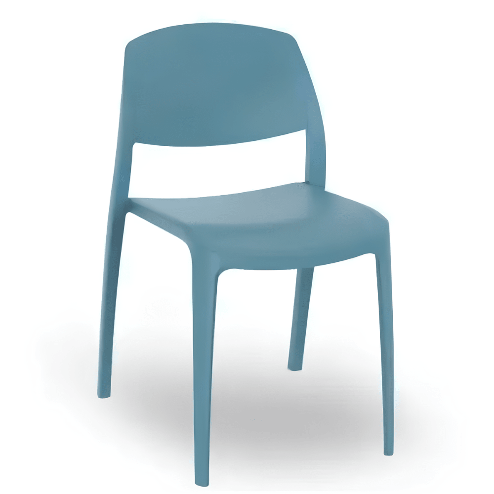 Silla comercial Resol Smart de polipropileno con fibra de vidrio para terraza y exterior