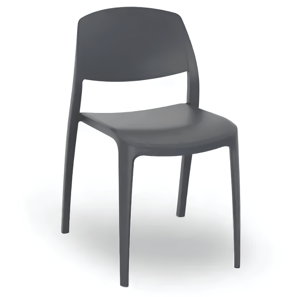 Silla comercial Resol Smart de polipropileno con fibra de vidrio para terraza y exterior