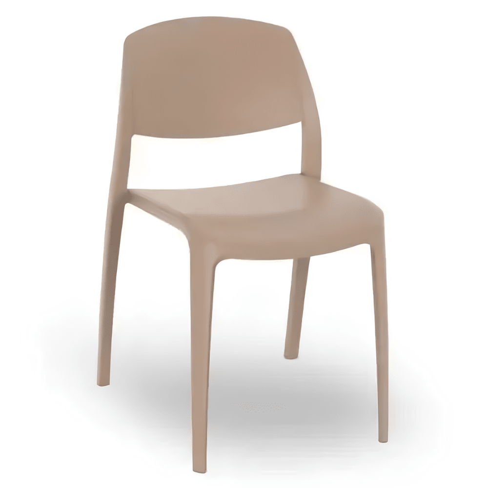 Silla comercial Resol Smart de polipropileno con fibra de vidrio para terraza y exterior