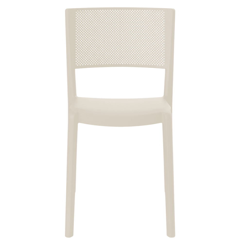 Silla comercial Resol Spot de polipropileno con fibra de vidrio, apilable para exterior
