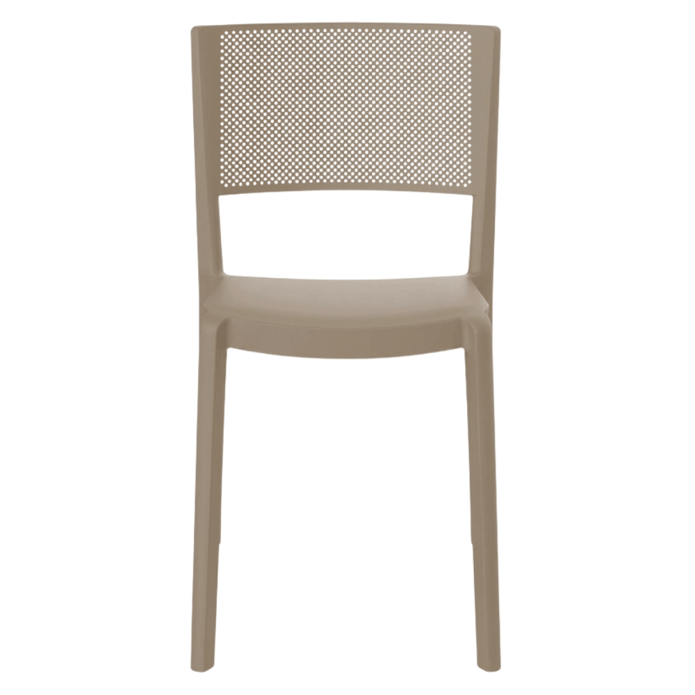 Silla comercial Resol Spot de polipropileno con fibra de vidrio, apilable para exterior