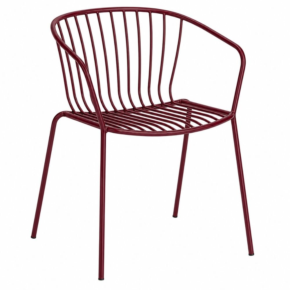 Silla de Áreas de Exterior y Terrazas - LABENZE AMITHA 155-22710 - Varios Colores - Estructura de Metal y 4 Patas Fijas - 155-22710 - Labenze - NOGAL BEAT - Silla Comercial Exterior
