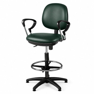 Silla de Cajero para Mostrador de Atención - GEBESA COMFORT - Varios Acabados - Brazos Cromados - Base Fija - GDC304CPBFTP - GEBESA - NOGAL BEAT - Silla Kit Cajero