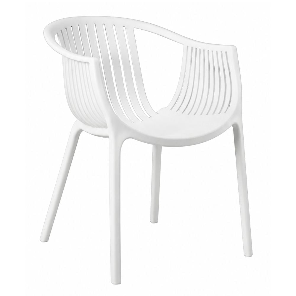 Silla de Intemperie para Zona de Alberca - NOGAL BEAT ABBIE - Blanco - Polipropileno - SILLA ABBIE Blanco - CAMCO - NOGAL BEAT - Silla de Terraza