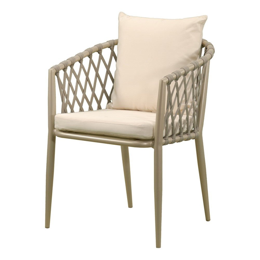 Silla de Intemperie para Zona de Jardín - NOGAL BEAT KAIRA - Café - Aluminio y Cuerda - SILLA KAIRA Café - CAMCO - NOGAL BEAT - Silla de Terraza