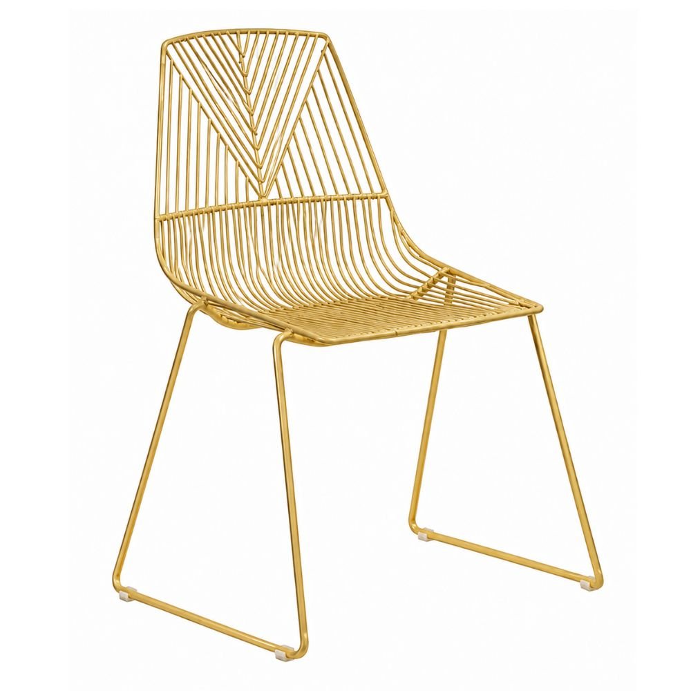Silla de Intemperie para Zona de Terraza - NOGAL BEAT AILEN - Dorado - Aluminio - SILLA AILEN Dorado - CAMCO - NOGAL BEAT - Silla de Terraza