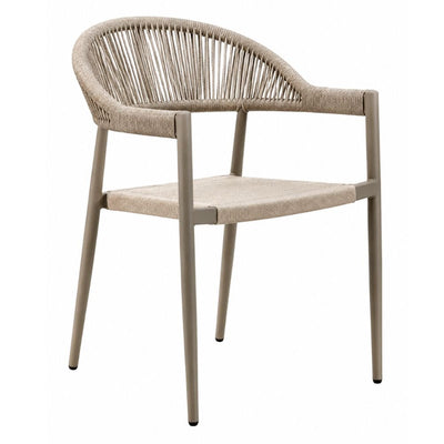 Silla de Intemperie para Zona de Terraza - NOGAL BEAT DALILA - Varios Colores - Aluminio y Cuerda - SILLA DALILA Beige - CAMCO - NOGAL BEAT - Silla de Terraza