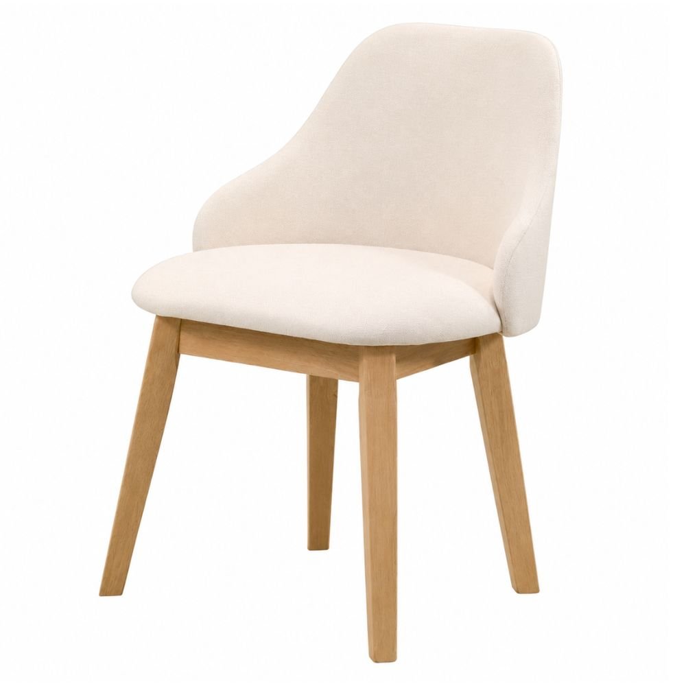 Silla de Interior para Áreas de Estar - NOGAL BEAT FINN - Varios Colores - Madera de Roble y Tela Poliéster - SILLA FINN Beige - CAMCO - NOGAL BEAT - Silla Comercial Interior