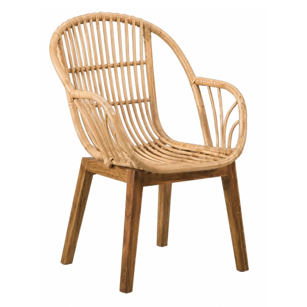 Silla de Interior para Cafetería - NOGAL BEAT IMPERIANO - Natural - Rattan y Caoba - SILLA IMPERIANO Natural - CAMCO - NOGAL BEAT - Silla Comercial Interior
