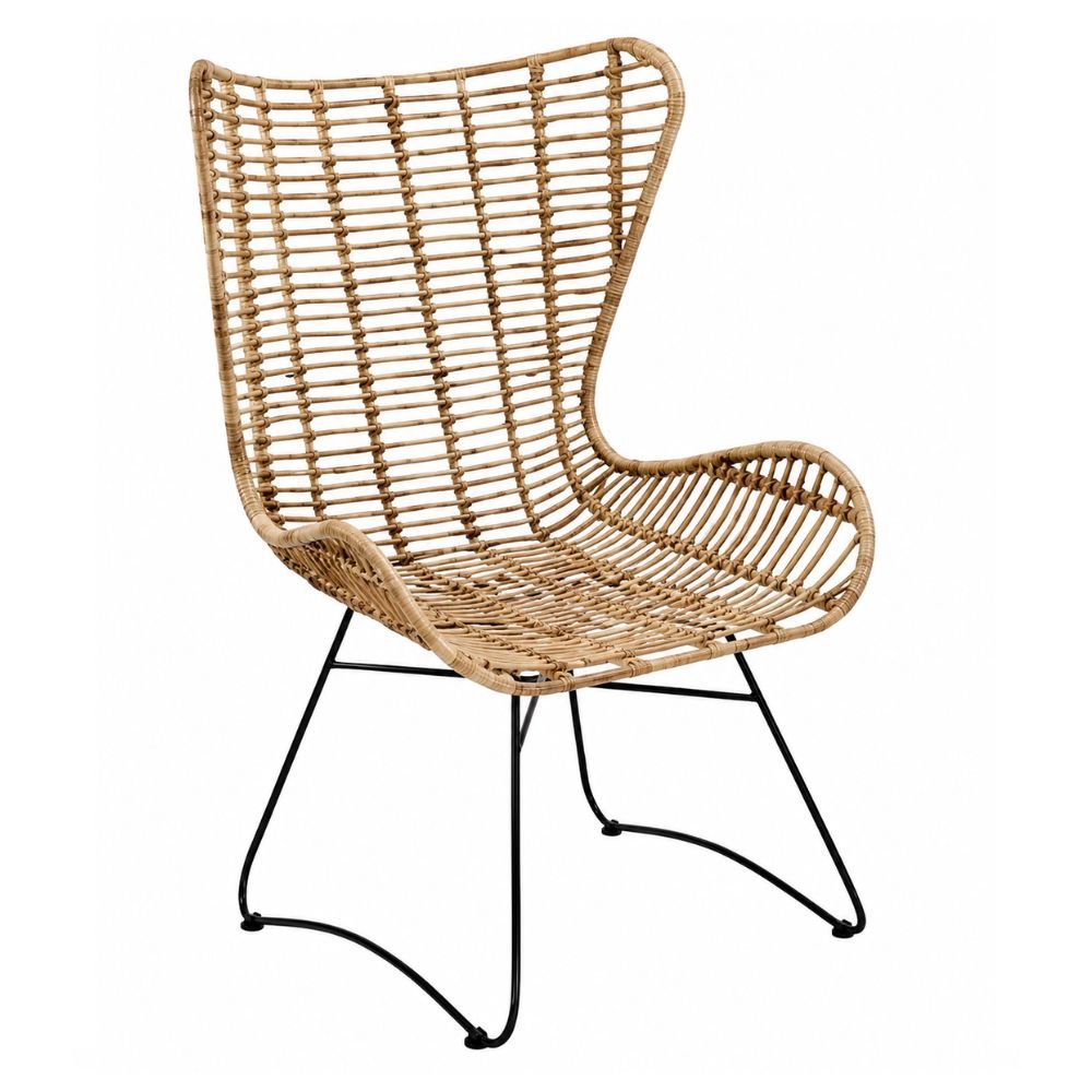 Silla de Interior para Lobby - NOGAL BEAT SIERA - Natural - Hierro y Kubu - SILLA SIERA Natural - CAMCO - NOGAL BEAT - Silla Comercial Interior