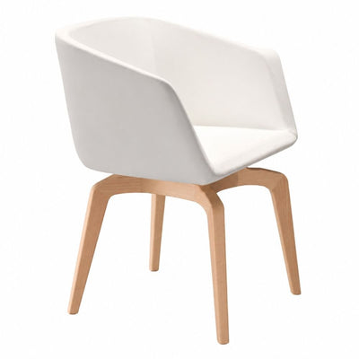 Silla de Oficina de Recepción - LABENZE MEG - Varios Colores - Tapizado con Respaldo y Descansabrazos - 155-10400-000 GRADO 0 - Labenze - NOGAL BEAT - Silla de Visita