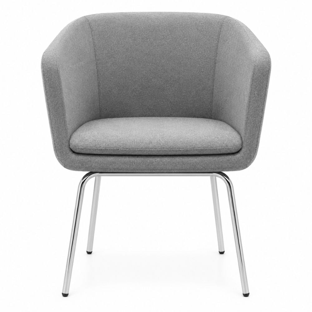 Silla de Oficina de Recepción - LABENZE MEG - Varios Colores - Tapizado con Respaldo y Descansabrazos - 155-10445-CRO GRADO 0 - Labenze - NOGAL BEAT - Silla de Visita